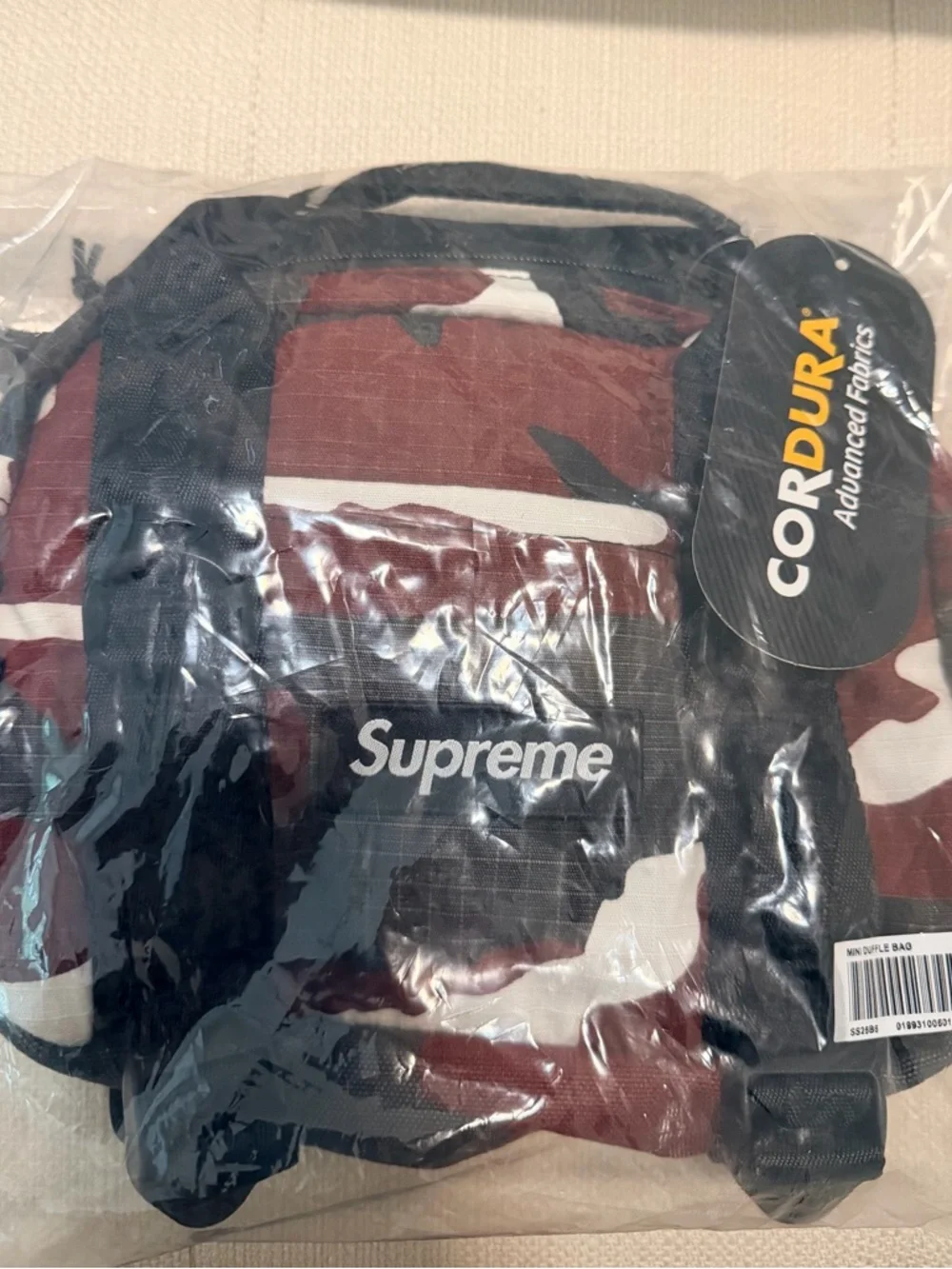 Supreme Black, White & Red Camo Crossbody Bag - Picture 2 of 5